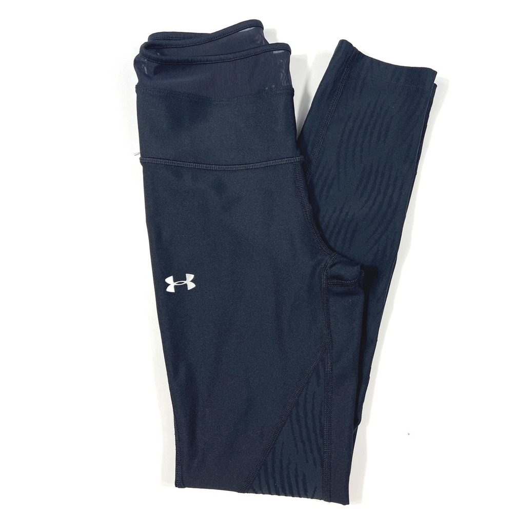 Under Armour‎ HeatGear Compression Leggings Black XS Mesh Panels Gym Training
